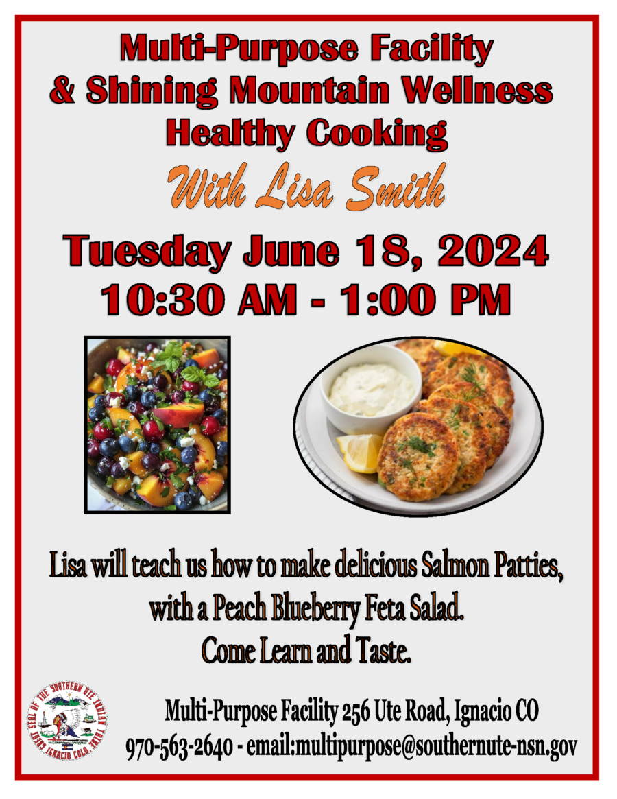 Healthy Cooking with Lisa SMith Tuesday June 18, 2024 10:30 AM - 1:00 PM