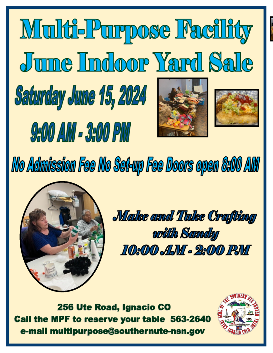 June Indoor Yard Sale Saturday June 15, 2024 9:00 AM - 3:00 PM